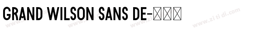 Grand Wilson Sans DE字体转换